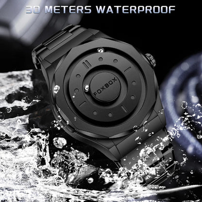 Outdoor Sports Waterproof Scrolling Pointer Magnetic Force Watch Men
