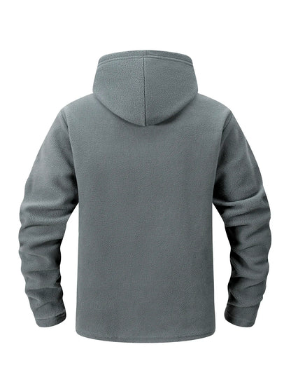 Men's Hiking Tactical Fleece Full Zip Hooded