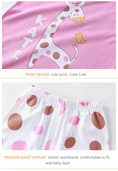 2PCS Cotton Short sleeve Children Clothing Suit