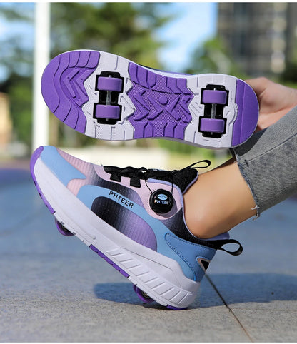 Two Wheels Roller Skating Shoes With Light