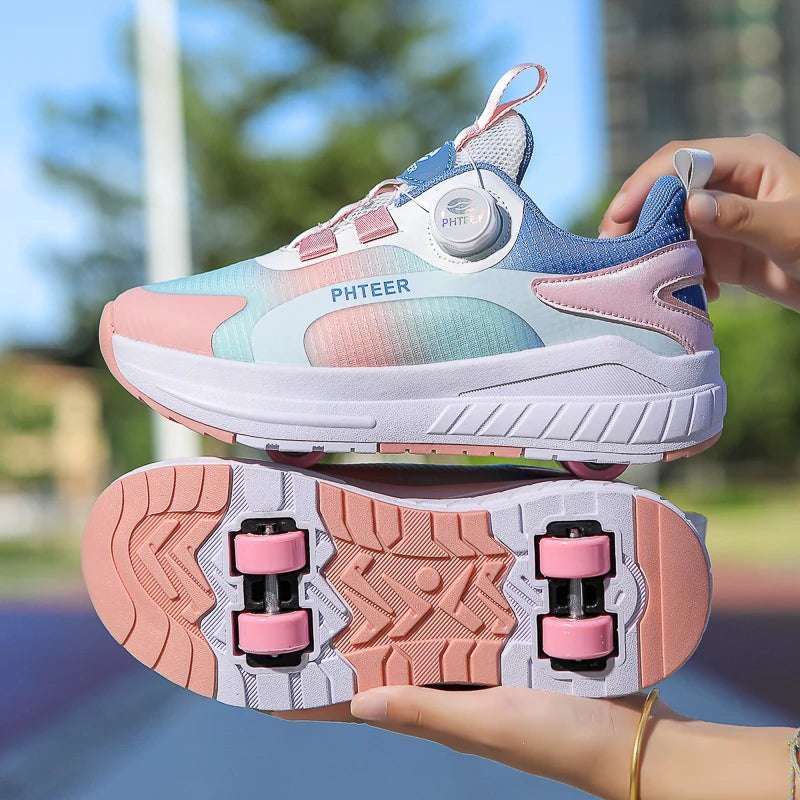 Two Wheels Roller Skating Shoes With Light