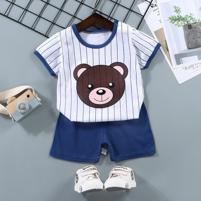 2PCS Cotton Short sleeve Children Clothing Suit