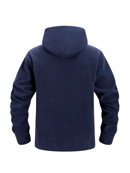 Men's Hiking Tactical Fleece Full Zip Hooded