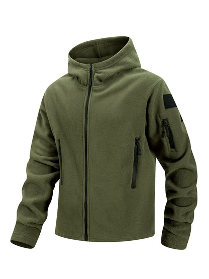 Men's Hiking Tactical Fleece Full Zip Hooded