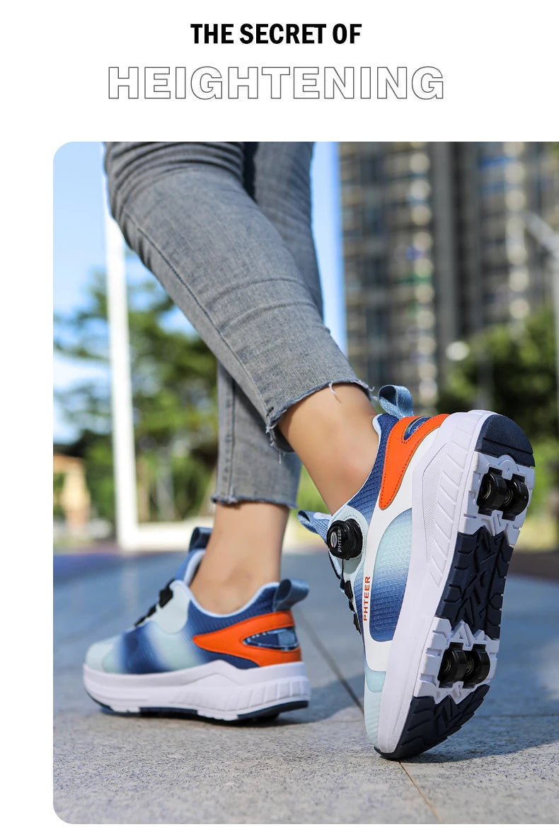 Two Wheels Roller Skating Shoes With Light