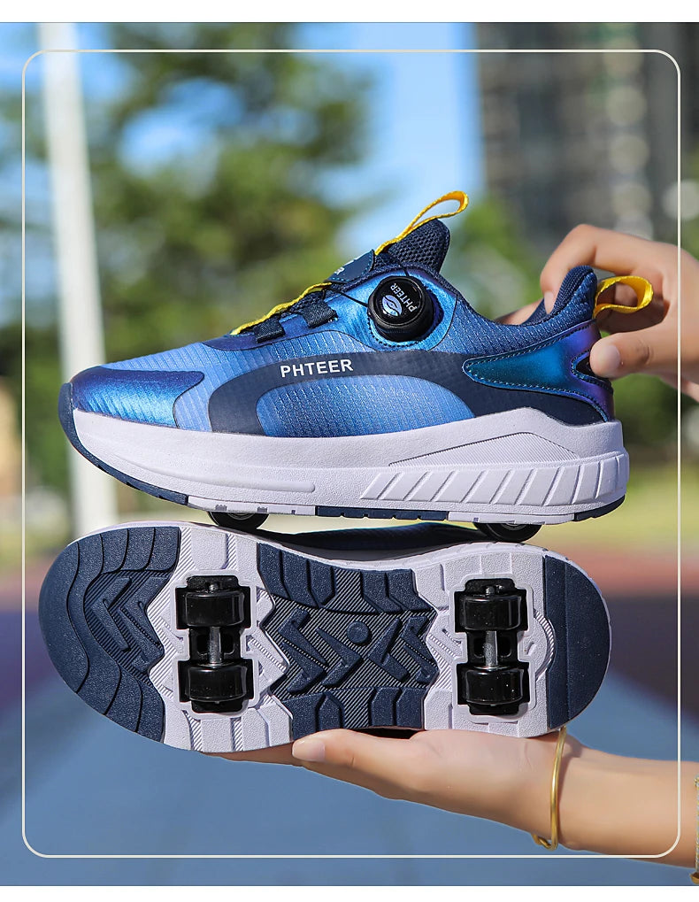 Two Wheels Roller Skating Shoes With Light