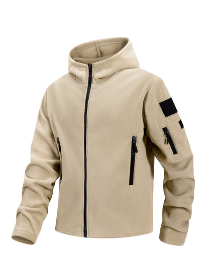 Men's Hiking Tactical Fleece Full Zip Hooded